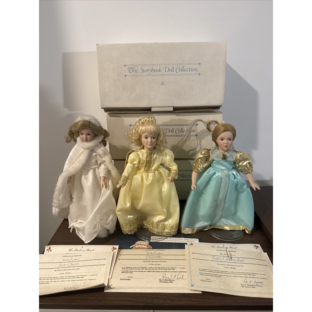 Vintage Storybook Dolls Lot of 3 In Boxes! Super Cute! Nice Display!